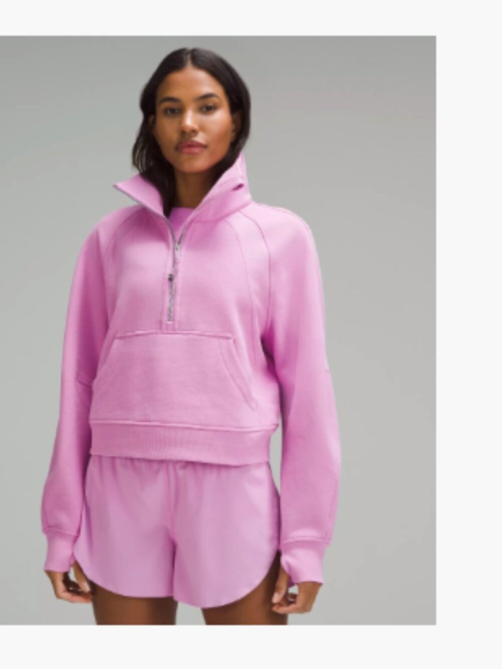 Lululemon Scuba Oversized Half Zip Hoodie Dahlia Mauve Size : XL/XXL